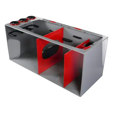 Bashsea SMS-3615 Smart Series Sump, 36 X 15 X 16 in. - Red/Gray