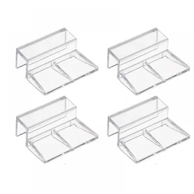Glass Lid Bracket 8mm, 4 Pack - AquaCave