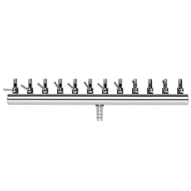 12 Valve Air Manifold, 3/8 Inlet - AquaCave