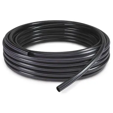 3/4" ID (1" OD) Flexible BLACK Tubing, per foot - EcoPlus