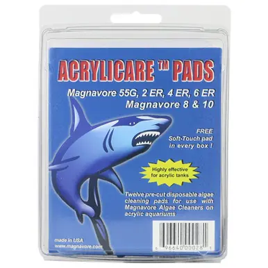 Acrylicare Pads, 12 pcs. for Magnavore 2, 4, 6, incl. ER models, 8, & 10 Magnetic Cleaners