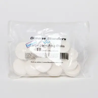 Ocean Wonders LARGE CERAMIC Coral Frag Disks 1.5", 15 pcs.