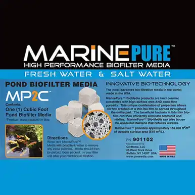 MarinePure High Performance Biofilter Media MP2C 1/2 CU FT