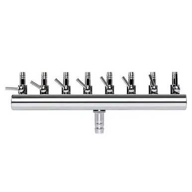 8 Valve Air Manifold, 3/8 Inlet - AquaCave