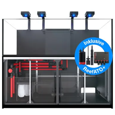 Red Sea Reefer 900 G2+ Deluxe, 192 Gal. Aquarium Kit, With 4 ReefLED 90 & Mounting Arms, Black
