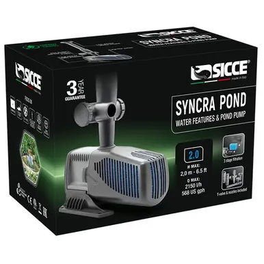 Sicce SyncraPond 2.0 Pond Pump with Fountain - 568gph