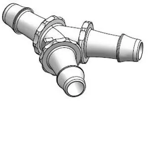 Y Hose Barb Connectors, 0.75" Insert - AquaCave