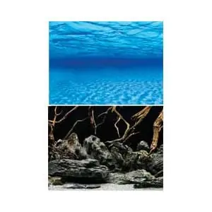 12" High Aquarium Background, Seascape / Natural Mystic - Per Foot
