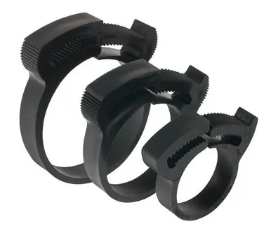 Plastic Hose Clamps, 0.5" - LOT of 10