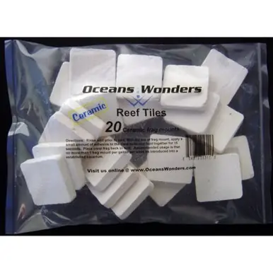 Ocean Wonders CERAMIC Coral Frag Tiles 20 pcs.