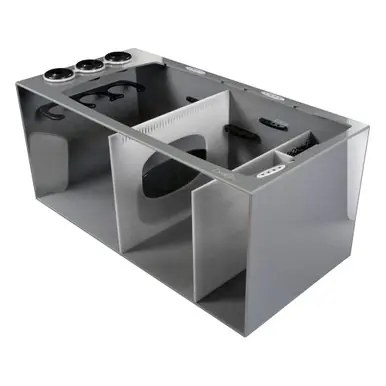 Bashsea SMS-3618 Smart Series Sump, 36 X 18 X 16 in. - White/Gray