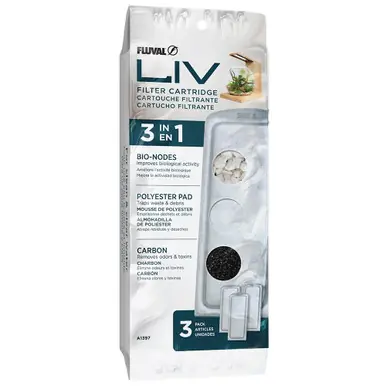 Fluval LIV Filter Cartridge, Pack of 3