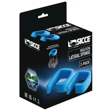 Sicce MEGA FILTRA Replacement Lateral Blue Sponges (2units)