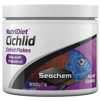 Seachem NutriDiet Cichlid Flakes w/ Probiotics 50g