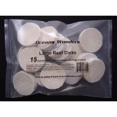 Ocean Wonders LARGE Coral Frag Disks 1.5", 15 pcs.