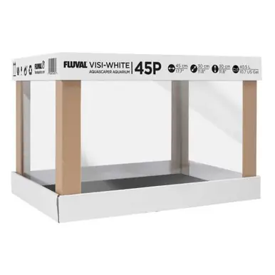 Fluval Visi-White 45P Aquarium Set, 10.7 US Gal / 40.5 L
