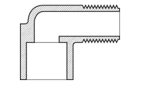 1.5" PVC Street Elbow SLIP x MPT - AquaCave