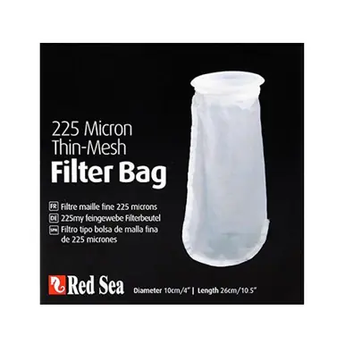 Red Sea 225 micron Thin-mesh filter bag - 4" x 10.5"