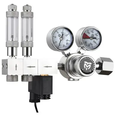 YCA Dual CO2 Regulator with Solenoid Valve - Your Choice Aquatic