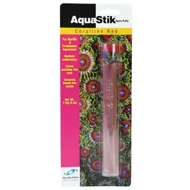 Two Little Fishes AquaStick Aquarium Epoxy, 4 oz. Red Coralline - Two Little Fishies