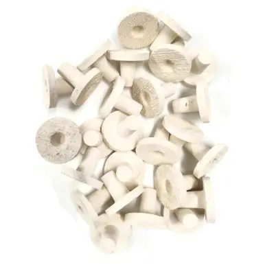 Ocean Wonders NextGen 1" Ceramic NATURAL WHITE Coral Frag Plugs - 100 Pack
