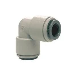 John Guest 1/4" x 1/4" Union Elbow- White