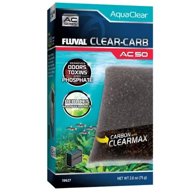 Fluval Clear-Carb for AC50 Power Filter, 2.6 oz / 75 g