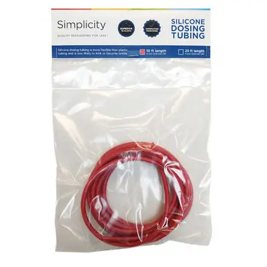 Simplicity Heavy-Duty Silicone Dosing Pump Tubing - Red - 10 ft.