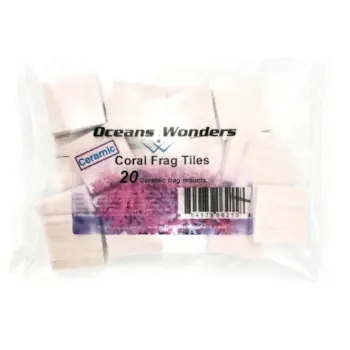 Ocean Wonders Ceramic Coral Frag Tiles, 100 Pack