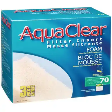 AquaClear 70 Foam Filter insert, 3 pack - Fluval