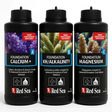 Red Sea Foundation A B C Combo (3x 500 ml) Alkalinity, Calcium, Magnesium