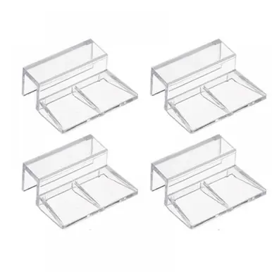 Glass Lid Bracket 12mm, 4 Pack - AquaCave