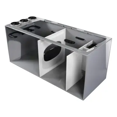 Bashsea SMS-3615 Smart Series Sump, 36 X 15 X 16 in. - White/Gray