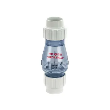 True Union Flapper Check Valve 1.5" - No Spring - Clear Slip/Slip