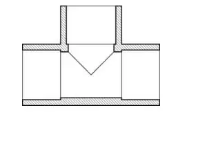 1.5" PVC Tee Fitting, SLIP - AquaCave
