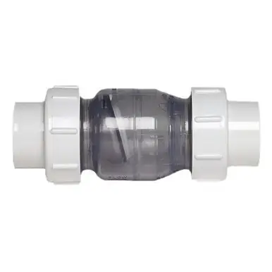 2" Swing Check Valves, True Union Clear PVC, Slip - AquaCave