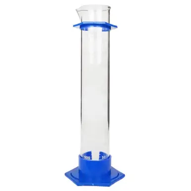 Glass Graduated Cylinder With Plastic Hex Base, 500 ml. - AquaCave