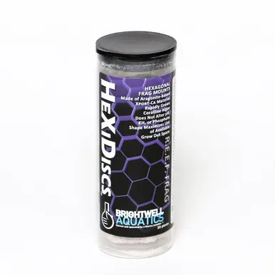 Brightwell Aquatics Xport-Ca R.E.E.F. Ten (10) HeXiDiscs - 1.00"x1.75"x0.50" Hexagonal Discs for Frag Mounting