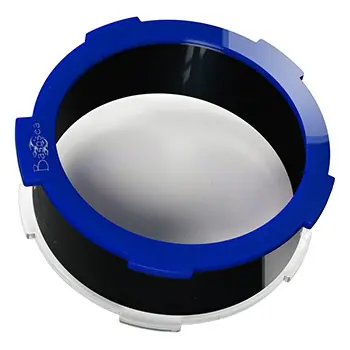Bashsea I Sea 6 Coral Viewer 6.5 x 6.5 x 2.5 in. - Blue