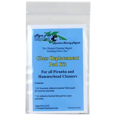 Replacement Pad Kit, SMALL for GLASS Aquariums (Fits Piranha & Hammerhead Magnet Cleaners) - AlgaeFree