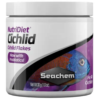 Seachem NutriDiet Cichlid Flakes w/ Probiotics 30g