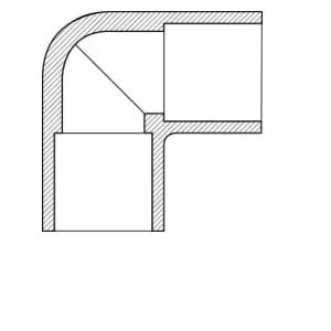 1.5" PVC Elbow SLIP x SLIP, 90 degree - AquaCave
