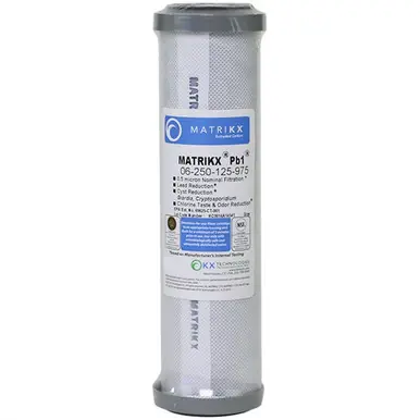 Case (20 ct.) Matrikx +PB1 Carbon Block Filter 0.5 micron, RO Reverse Osmosis 9.75" x 2.5" Cartridge - KX Technologies