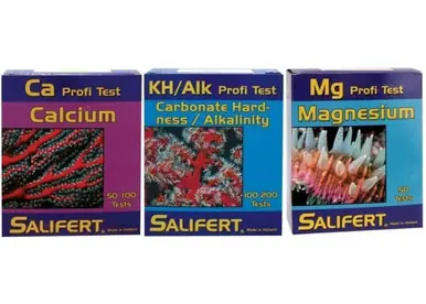 Salifert KH/Alkalinity + Calcium + Magnesium Test Kits Pack