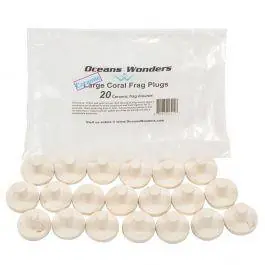 Oceans Wonders Large Ceramic Coral Frag Plugs - 20 Pack