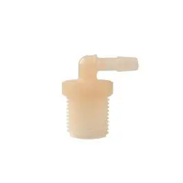 1/2” Male NPT x 1/4” Barb Kynar Elbow - Ozone Kynar Fittings