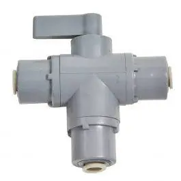 3-Way Ball Valve with 1/4" Push Connect