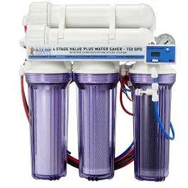 4 Stage Value Plus 150GPD Water Saver RO/DI System - Bulk Reef Supply