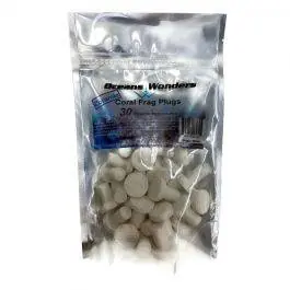 Bright White Ceramic Coral Frag Plugs - Oceans Wonders