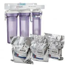 Triple DI Saver Kit with Resin and TDS Meter - Bulk Reef Supply
